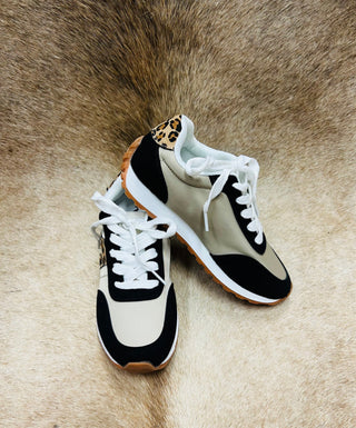 Very G Joel Lace Up Sneakers Black Leopard