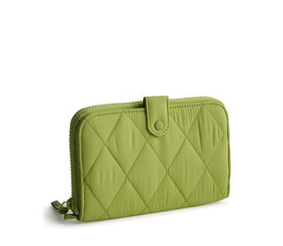 Vera Bradley Large Tab Wallet Featherweight Spinach Green