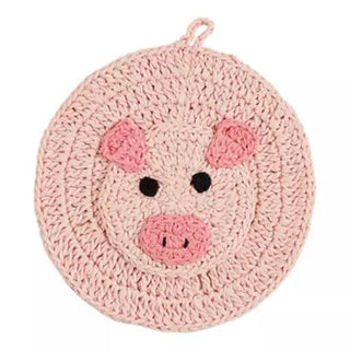 Mudpie Crochet Trivet Pig