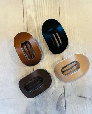 Love and Repeat Matt French Concord Hair Clip Mocha