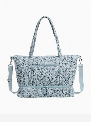 Vera Bradley Deluxe Travel Tote Perennials Gray