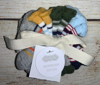 Mudpie Boy Newborn Sock Set