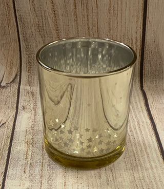 Mirrored Glass Votive w/Stars