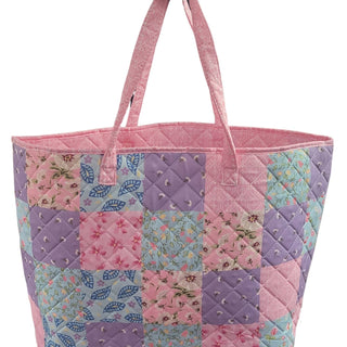 Quilted Tote Bag Spring Garden