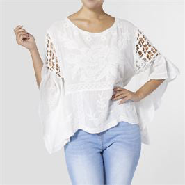 Coco+Carmen Mallory Crochet Top White
