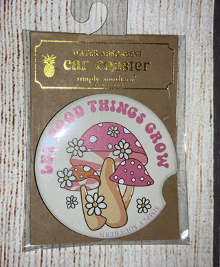 Simply Southern Car Coaster Let Good Things Grow