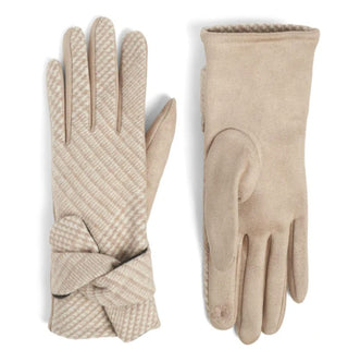 Coco + Carmen Crossover Wrist Touchscreen Gloves - Tan 2136377