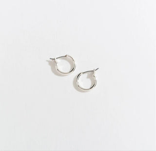 Howard's Ear Sense Silver Click Hoop Earrings