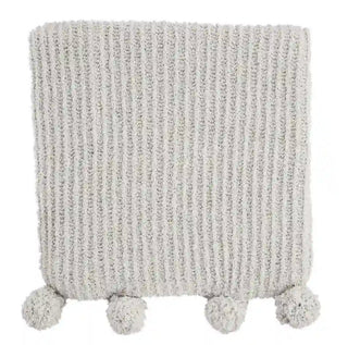 Mudpie Chenille Pom Pom Blanket