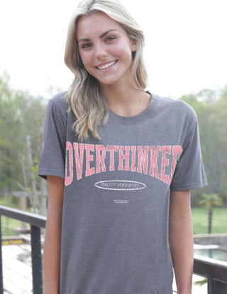 Simply Southern Overthinker Short Sleeve Tee Iron Heather