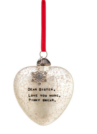 Dear Friend Glass Heart Ornament