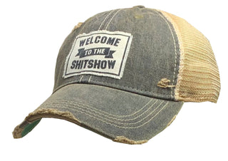"Welcome To The Shit Show" Distressed Trucker Cap