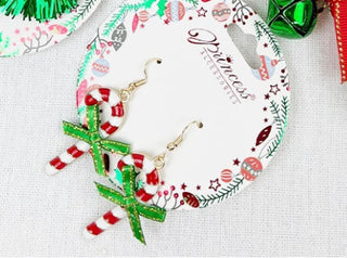 Love and Repeat Christmas Earrings Candy Canes