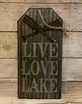 Live Love Lake Metal Sign