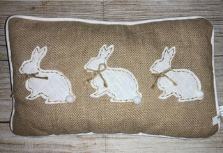 Ganz Burlap Bunny Pillow