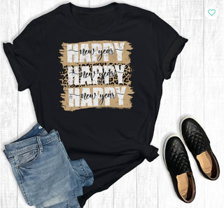 The Way Down South Leopard Happy New Year T-Shirt