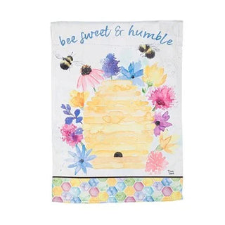 Bee Sweet Bee Humble Suede Garden Flag
