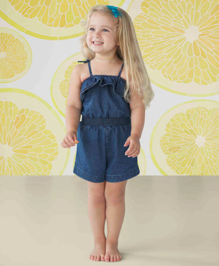 Mudpie Toddler Denim Romper