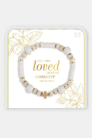 Coco+Carmen You Are Loved Beyond Measure Bracelet White