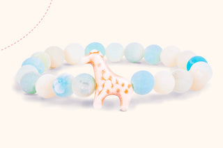 Fahlo Trek Giraffe Bracelet Sky Stone