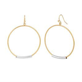 Whispers Gold Hoop w/Metal Bar WN003062