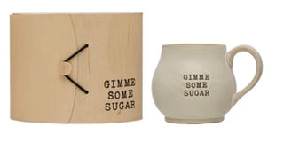 Stoneware Mug w/Wood Gift Box and Saying