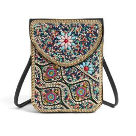 Coco+Carmen Artisan Beaded Crossbody Zig Zag