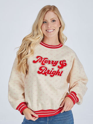 Simply Southern Varsity Holiday Crewneck Merry