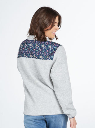 Simply Southern Quarter Zip Pullover Aria Heather Grey