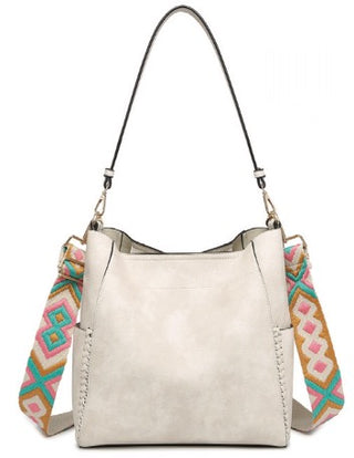 Jen & Co Penny Bucket Bag Off White M2070