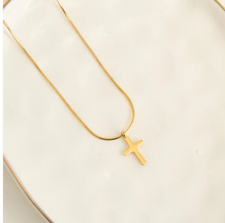 Howard's Narelle Waterproof Dainty Cross Charm Necklace Gold