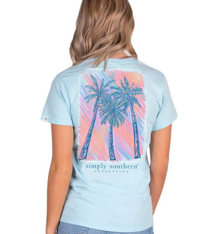 Simply Southern Palm Trees T-Shirt Ice XXL