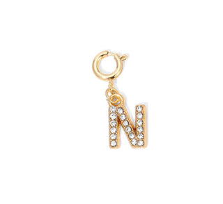 My Fun Colors Rhinestone Initial Gold N
