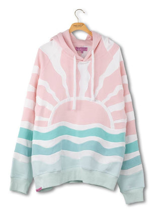 Simply Southern Hoodie Patchwork Pink Sun