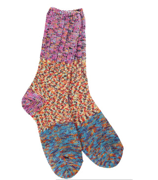 World’s Softest Socks Weekend Ragg Crew Colorblock Fiesta CB Multi