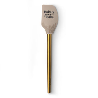 Krumbs Kitchen Spatula with Gold Handle Bakers Gonna Bake