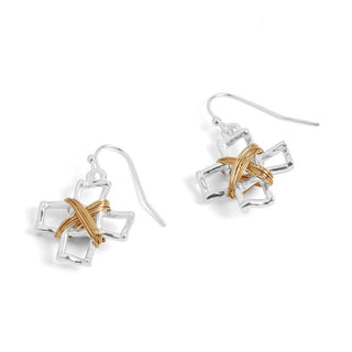 Whispers Wire Wrapped Cross Earrings WN004549