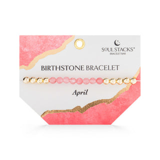 Soul Stacks Birthstone Bracelet April