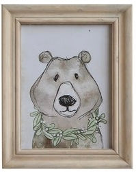 Wood Frame Wall Art w/ Animal