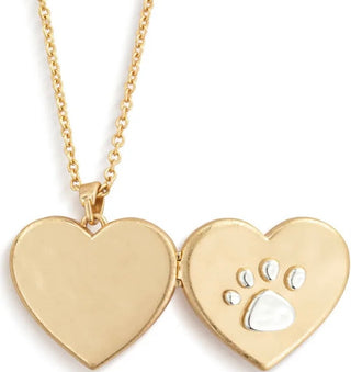 Demdaco Paw Print Love You Locket Gold