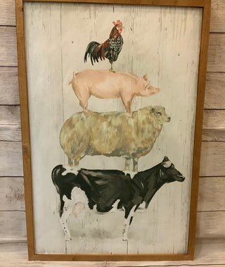 Farm Animals Stacked Wall Decor