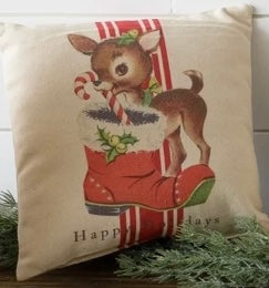 Vintage Christmas Mini Pillow
