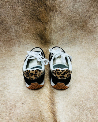 Very G Joel Lace Up Sneakers Black Leopard