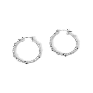 Whispers Silver Jagged Edge w/Stones Earrings WN04200