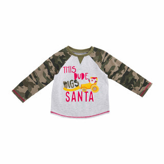 Mudpie This Dude Digs Santa Tee 12-18M