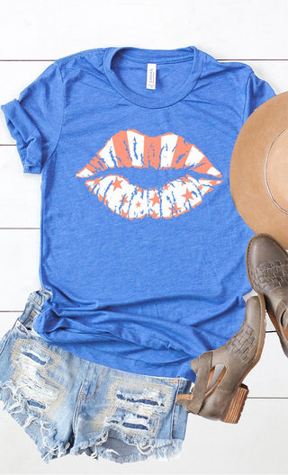Kissed Apparel Stars & Stripes Lips Graphic Tee