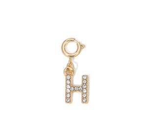 My Fun Colors Rhinestone Initial Gold H
