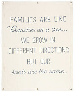 Families Are Like Branches Canvas Banner