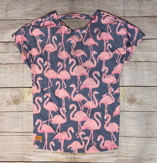 SS Flamingo Knot Back Top