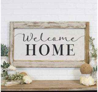 Wood Welcome Sign